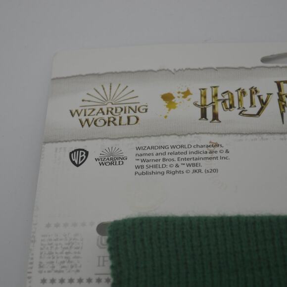 Harry Potter Disguise Wizarding World Slytherin Green Grey Stripe Knit Scarf - Picture 10 of 11